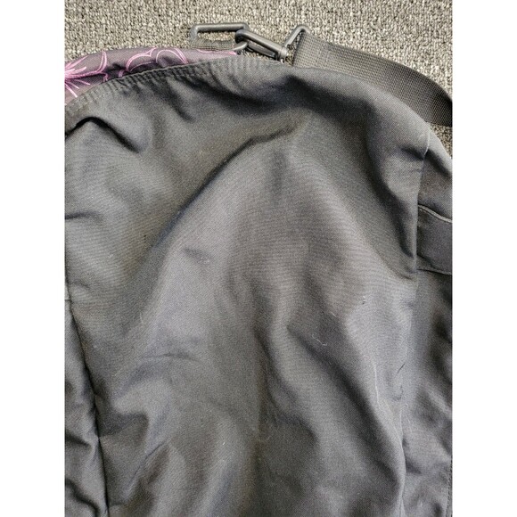 Vintage Jansport Duffel Bag Pink Black Floral Overnight Travel 23" X 14" x 11" - Picture 12 of 13